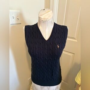 Polo Ralph Lauren Navy Blue Knit Garment sweater vest M 10-12